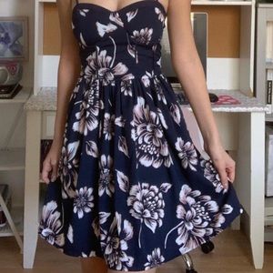 Blue floral dress